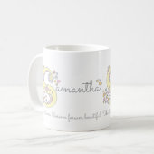 Tasse décorative de monogramme de la signification (Devant gauche)