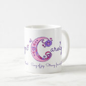 Tasse décorative de monogramme de la signification (Devant droit)