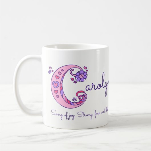 Tasse décorative de monogramme de la signification (Gauche)