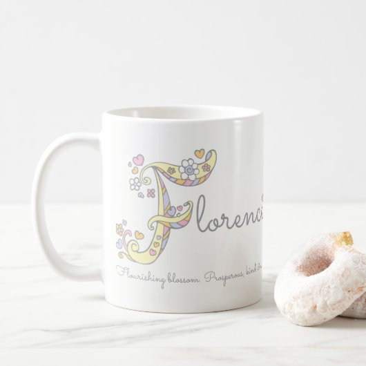 Tasse décorative de monogramme de la signification (Avec donut)