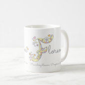 Tasse décorative de monogramme de la signification (Devant droit)