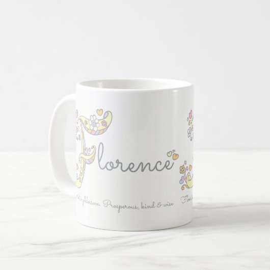 Tasse décorative de monogramme de la signification (Devant gauche)