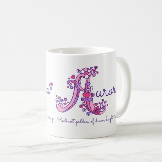 Tasse décorative de monogramme de la signification (Devant droit)