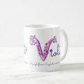 Tasse décorative de monogramme de la signification (Devant droit)