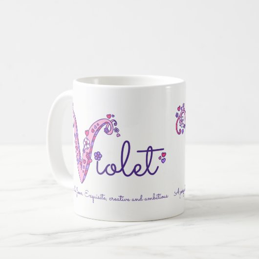 Tasse décorative de monogramme de la signification (Devant gauche)