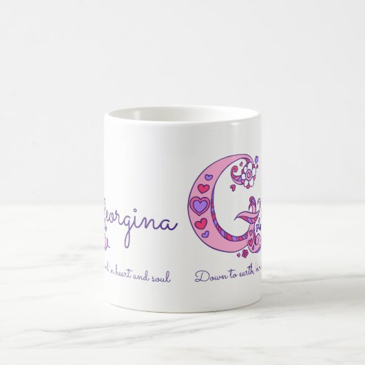 Tasse décorative de monogramme de la signification (Centre)