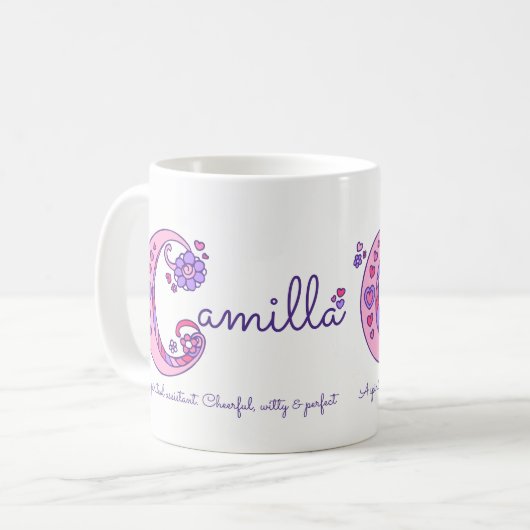 Tasse décorative de monogramme de la signification (Devant gauche)