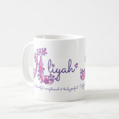 Tasse décorative de monogramme de la signification (Devant gauche)