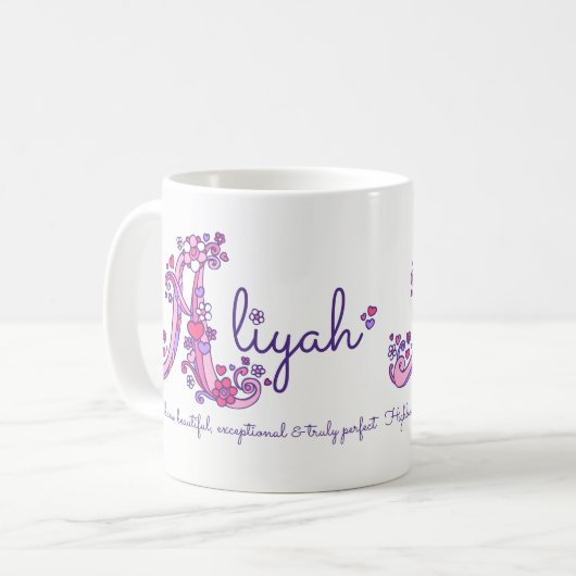 Tasse décorative de monogramme de la signification (Devant gauche)