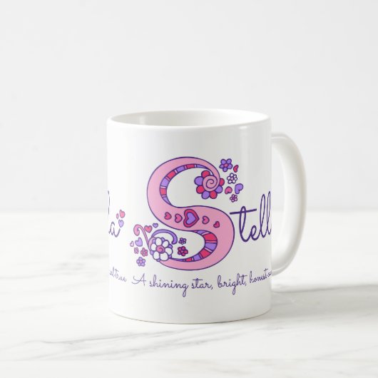 Tasse décorative de monogramme de la signification (Devant droit)