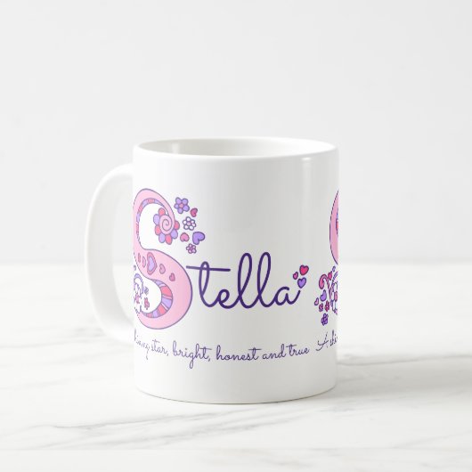 Tasse décorative de monogramme de la signification (Devant gauche)