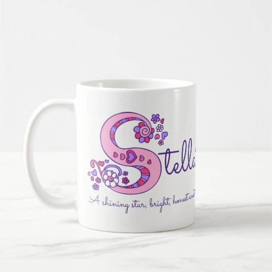 Tasse décorative de monogramme de la signification (Gauche)