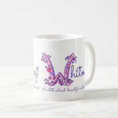 Tasse décorative de monogramme de la signification (Devant droit)