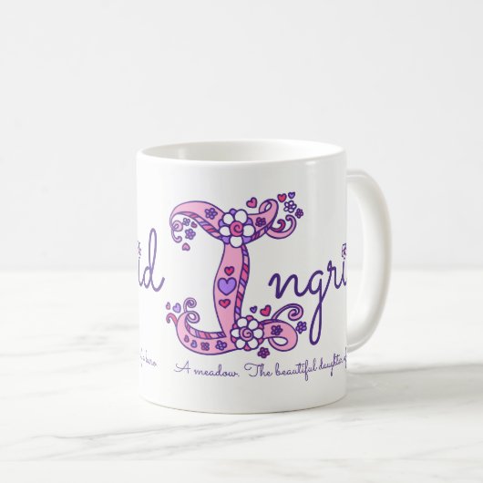 Tasse décorative de monogramme de la signification (Devant droit)