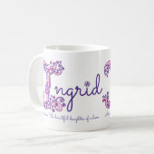 Tasse décorative de monogramme de la signification (Devant gauche)