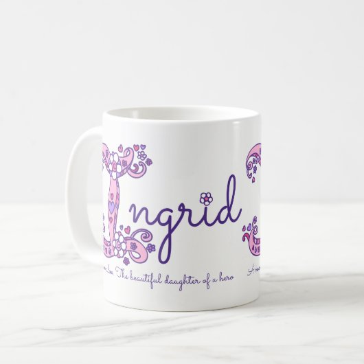 Tasse décorative de monogramme de la signification (Devant gauche)