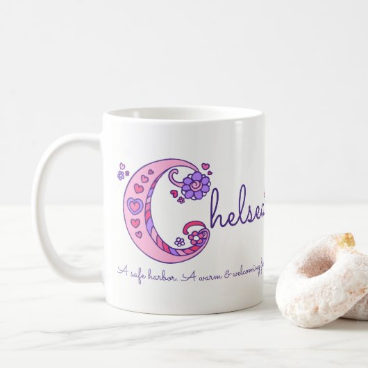 Tasse décorative de monogramme de la signification (Avec donut)
