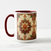 Tasse décorative de vacances rouge vert (Gauche)