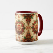 Tasse décorative de vacances rouge vert (Devant droit)
