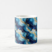 Tasse décorative en marbre bleu et or (Centre)