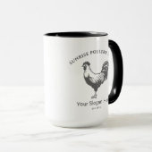 Tasse décorée de ferme à poulets (Devant droit)