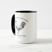 Tasse décorée de ferme à poulets (Devant gauche)