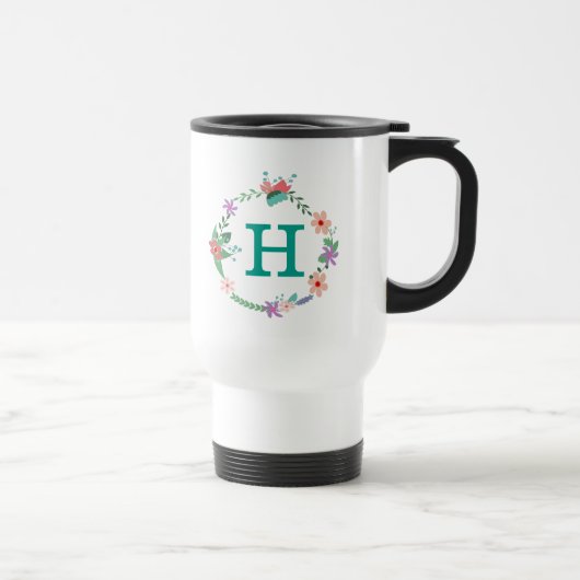 Tasse décorée d'un monogramme de voyage de (Droite)
