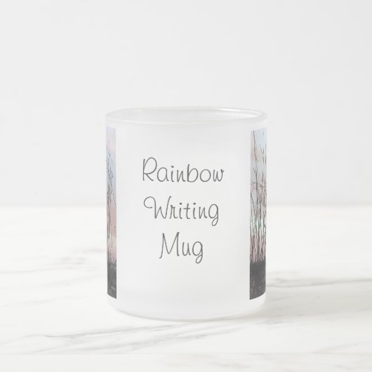 Tasse d'écriture d'arc-en-ciel avec des (Centre)