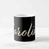 Tasse d'écriture manuscrite en or blanc Carolina T (Centre)