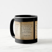 Tasse d'écriture sainte de prières du matin (Devant gauche)