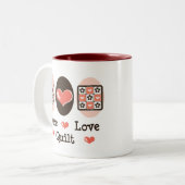 Tasse d'édredon d'amour de paix (Devant gauche)