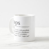 Tasse Définition de Papi •Cadeau personnalisé pour (Devant gauche)