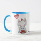 Tasse d'éléphant d'anniversaire de bébé (Gauche)