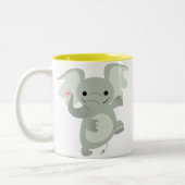 Tasse d'éléphant de bande dessinée de danse (Gauche)