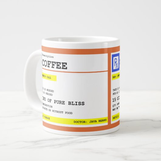 Tasse d'éléphant de café de prescription (Devant gauche)