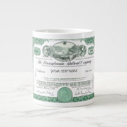 Tasse d'éléphant de certificat d'actions de chemin (Devant)