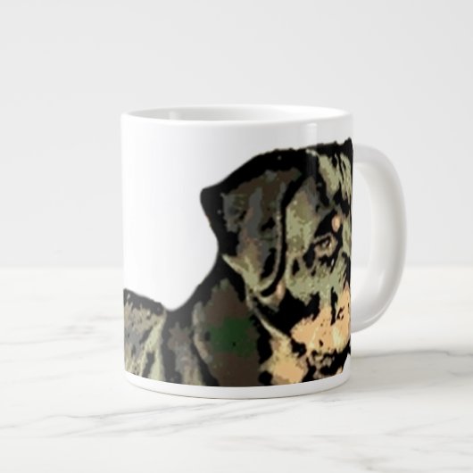 Tasse d'éléphant de chien de rottweiler (Devant droit)