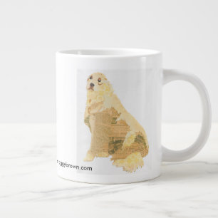 Tasse d'éléphant de collage de garçon d'or
