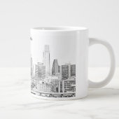 Tasse d'éléphant de croquis d'horizon de (Droite)