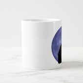 Tasse d'éléphant de lune bleue de chat noir (Devant)