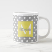 Tasse d'éléphant de monogramme de point de polka (Droite)