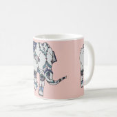 Tasse d'éléphant embellie par or rose (Devant droit)