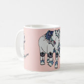 Tasse d'éléphant embellie par or rose (Devant gauche)