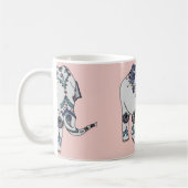 Tasse d'éléphant embellie par or rose (Gauche)