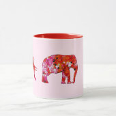 Tasse d'éléphant en verre souillé (Centre)