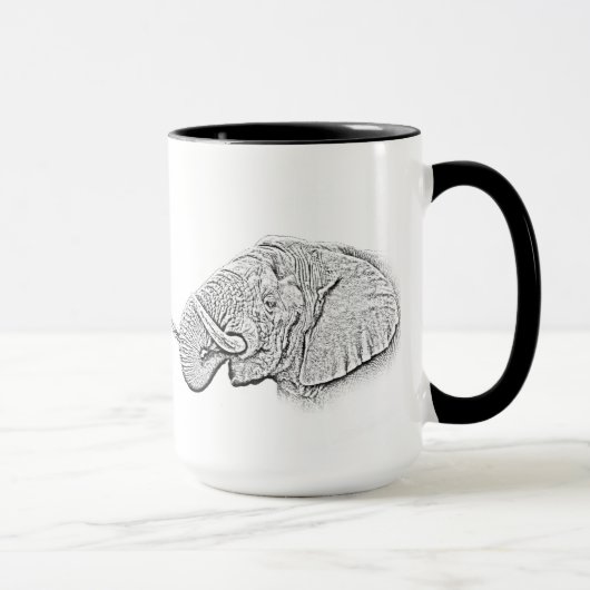 Tasse d'éléphant - série de l'Afrique (Droite)