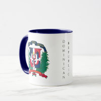 tasse d'emblème de la république dominicaine