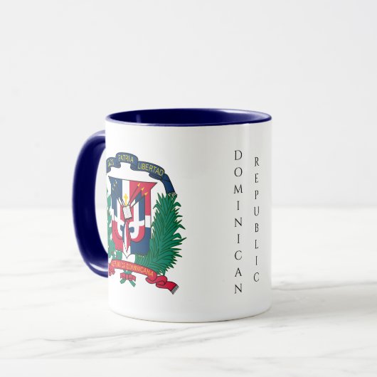 tasse d'emblème de la république dominicaine (Devant gauche)