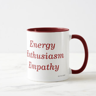 Tasse d'empathie d'enthousiasme d'énergie
