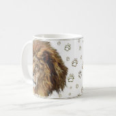 Tasse d'empreinte de patte du Roi Lion, blanche (Devant gauche)